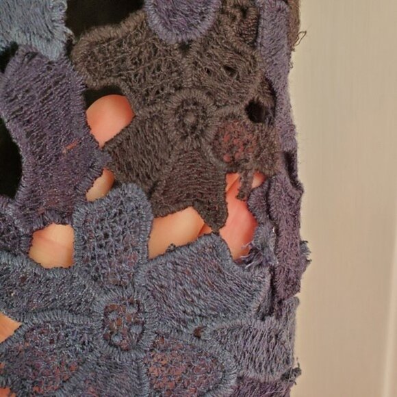 $468, ELIE TAHARI, "Ophelia" Floral Crochet Dress - 2 - Picture 3 of 8
